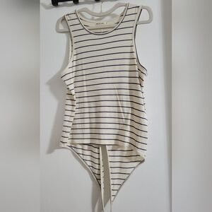 Marine Layer Striped Tie Back Sleeveless Top